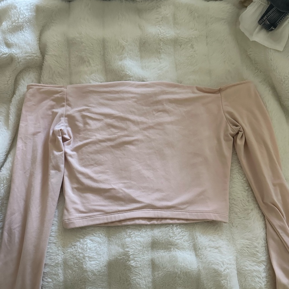 OFF THE SHOULDER LONG SLEEVE PINK
